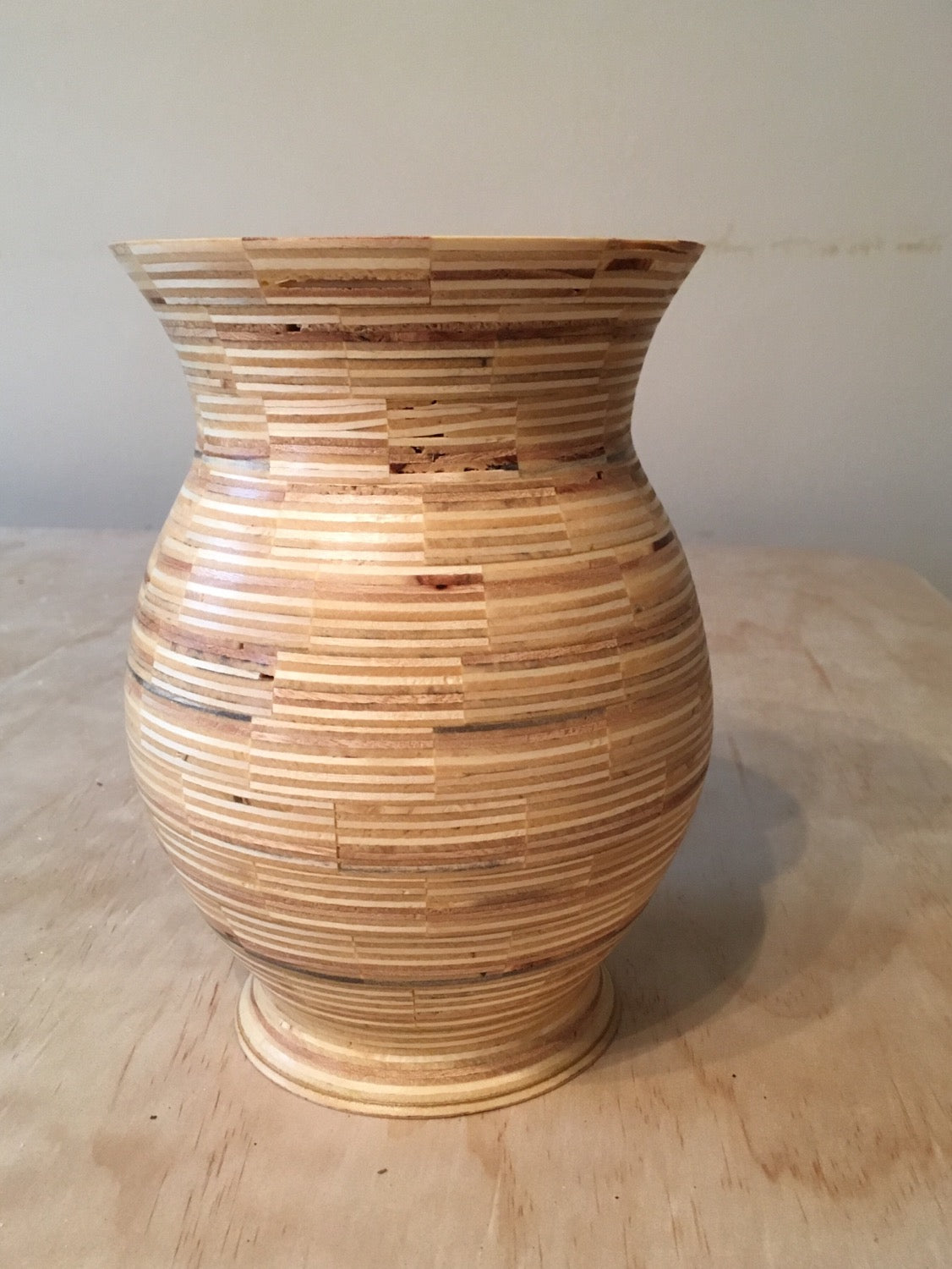 Layered Wood Vase